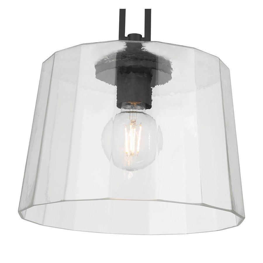Millennium Lighting Diamara 1Lt Pendant, Matte Black/Clear