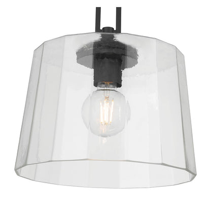 Millennium Lighting Diamara 1Lt Pendant, Matte Black/Clear