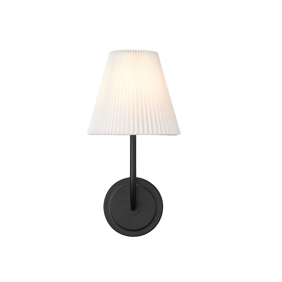 Millennium Lighting Ami 1Lt 7" Wall Sconce, Black/White