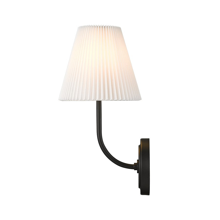 Millennium Lighting Ami 1Lt 7" Wall Sconce, Black/White