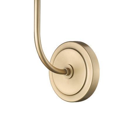 Millennium Lighting Ami 1Lt 7" Wall Sconce, Vintage Brass/White