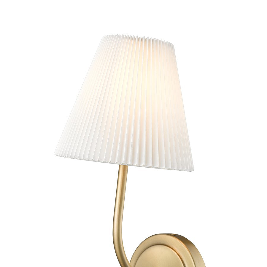 Millennium Lighting Ami 1Lt 7" Wall Sconce, Vintage Brass/White