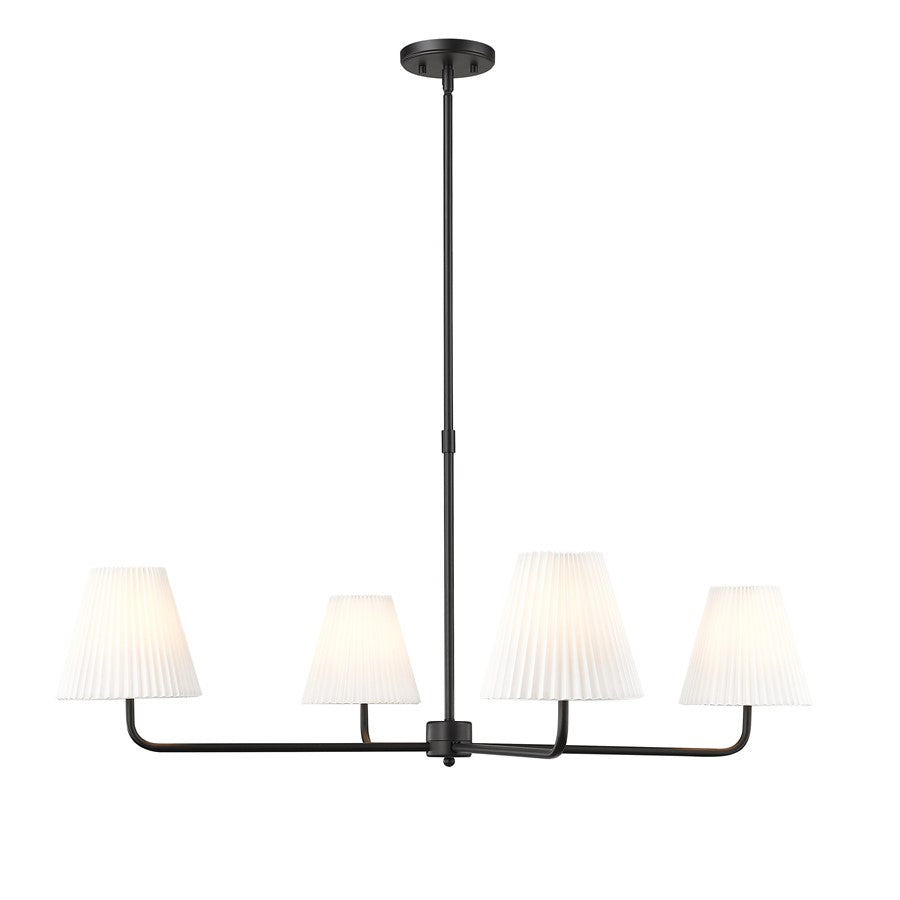 Millennium Lighting Ami 4Lt 40" Chandelier, Black/White