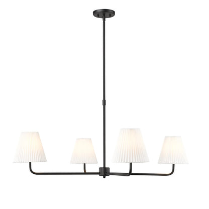 Millennium Lighting Ami 4Lt 40" Chandelier, Black/White