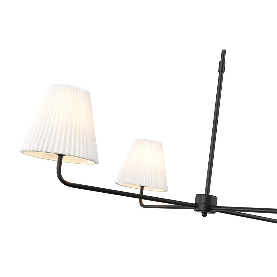 Millennium Lighting Ami 4Lt 40" Chandelier, Black/White