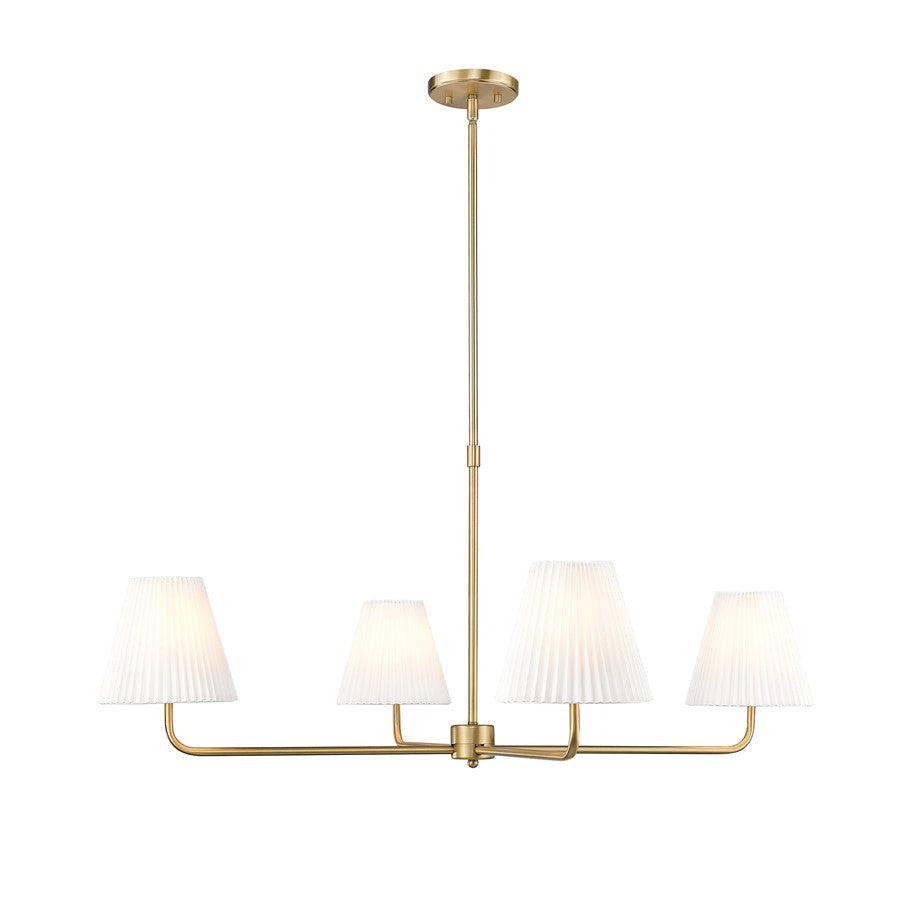 Millennium Lighting Ami 4Lt 40" Chandelier, Vintage Brass/White