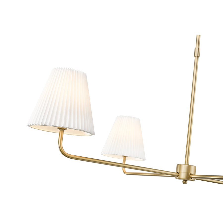 Millennium Lighting Ami 4Lt 40" Chandelier, Vintage Brass/White