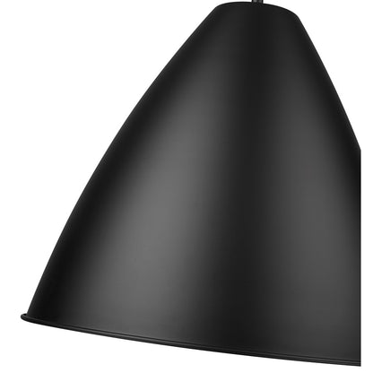 Millennium Lighting Kayman 1Lt 15" Pendant, Black/ Gold
