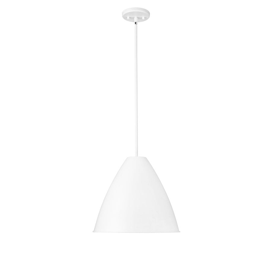 Millennium Lighting Kayman 1Lt 15" Pendant, White/ Gold