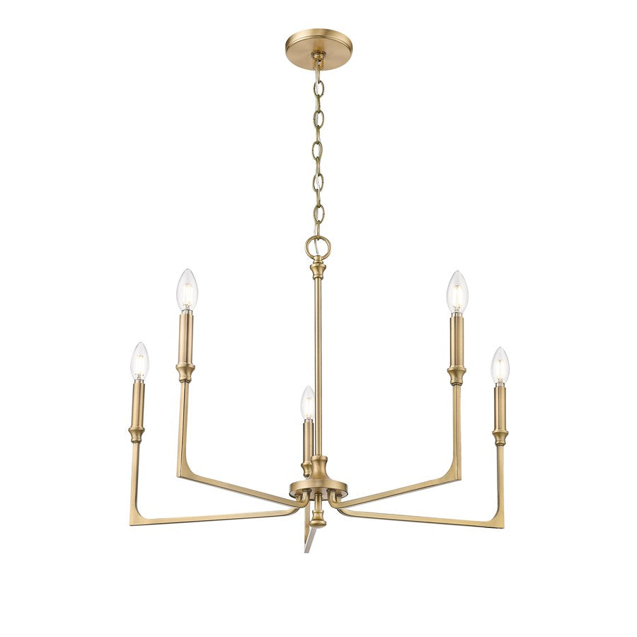 Millennium Lighting Azara 5Lt 28" Chandelier, Vintage Brass - 25305-VB