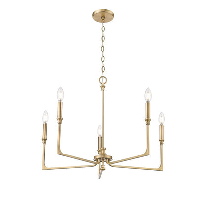 Millennium Lighting Azara 5Lt 28" Chandelier, Vintage Brass - 25305-VB