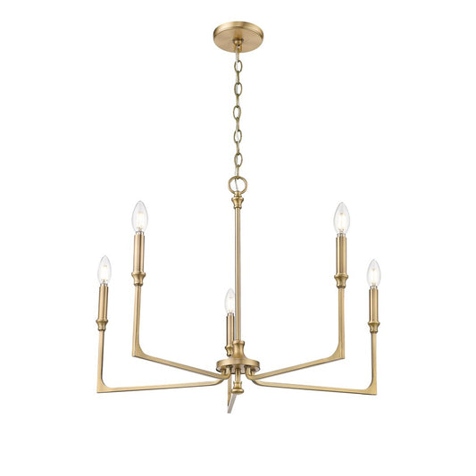 Millennium Lighting Azara 5Lt 28" Chandelier, Vintage Brass - 25305-VB