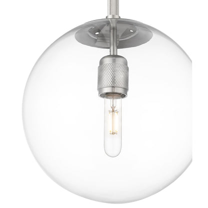Millennium Lighting Kairo 1Lt 12" Pendant, Brushed Nickel/Clear