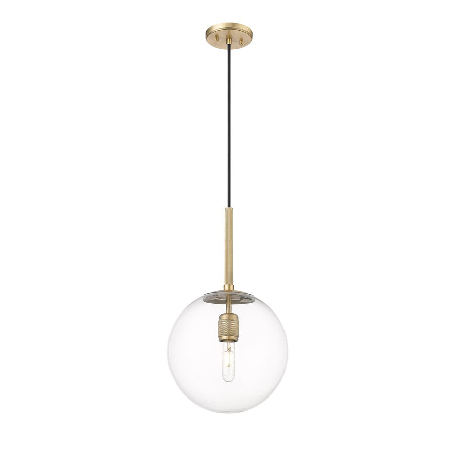 Millennium Lighting Kairo 1Lt 12" Pendant, Vintage Brass/Clear - 25401-VB