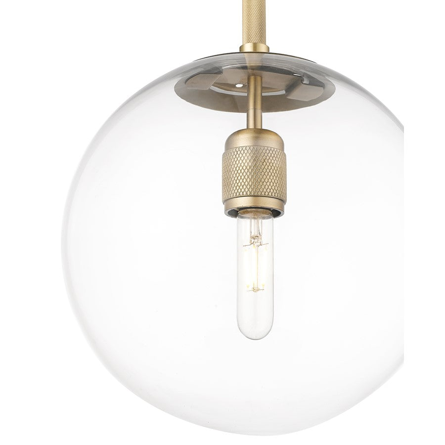Millennium Lighting Kairo 1Lt 12" Pendant, Vintage Brass/Clear