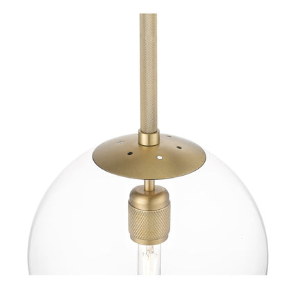 Millennium Lighting Kairo 1Lt 12" Pendant, Vintage Brass/Clear