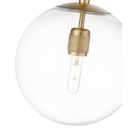 Millennium Lighting Kairo 1Lt 12" Pendant, Vintage Brass/Clear