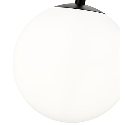 Millennium Lighting Kairo 1Lt 12" Pendant, Black/Shiny Opal
