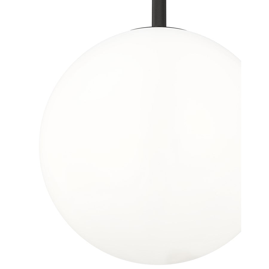 Millennium Lighting Kairo 1Lt 12" Pendant, Black/Shiny Opal