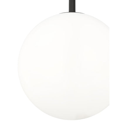 Millennium Lighting Kairo 1Lt 12" Pendant, Black/Shiny Opal