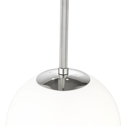 Millennium Lighting Kairo 1Lt 12" Pendant, Polished Nickel/Shiny Opal