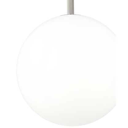 Millennium Lighting Kairo 1Lt 12" Pendant, Polished Nickel/Shiny Opal