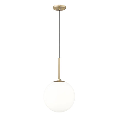 Millennium Lighting Kairo 1Lt 12" Pendant, Vintage Brass/Shiny Opal