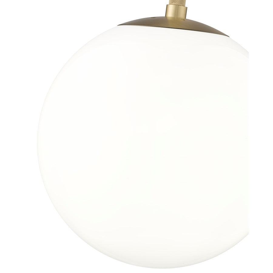 Millennium Lighting Kairo 1Lt 12" Pendant, Vintage Brass/Shiny Opal