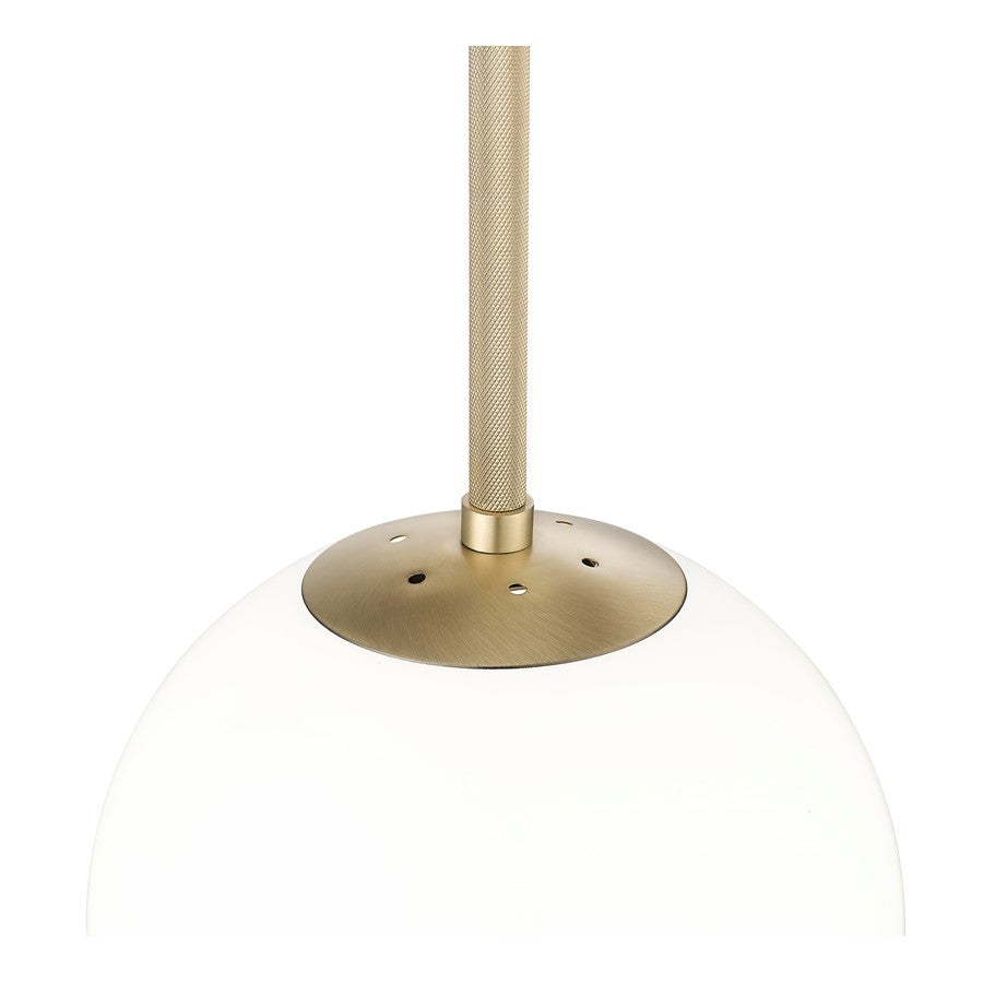 Millennium Lighting Kairo 1Lt 12" Pendant, Vintage Brass/Shiny Opal