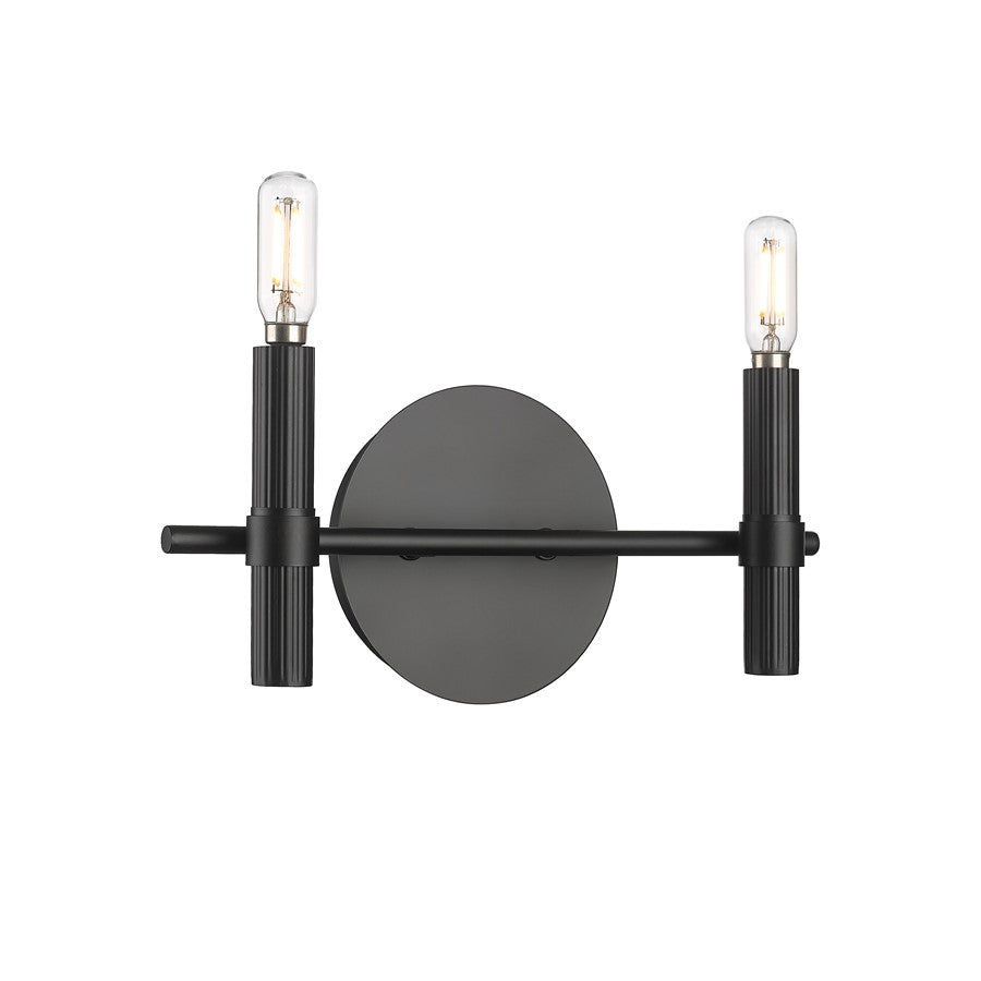 Millennium Lighting Skyva 2Lt 6" Vanity, Black - 25602-MB