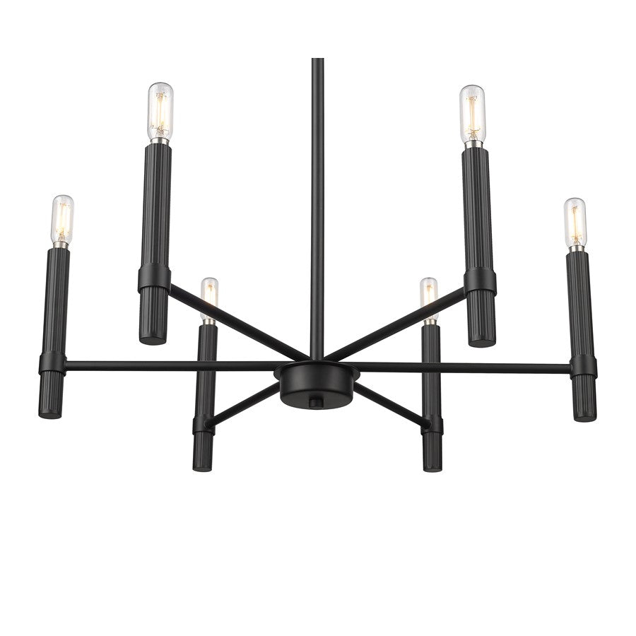 Millennium Lighting Skyva 6Lt 21" Chandelier, Black