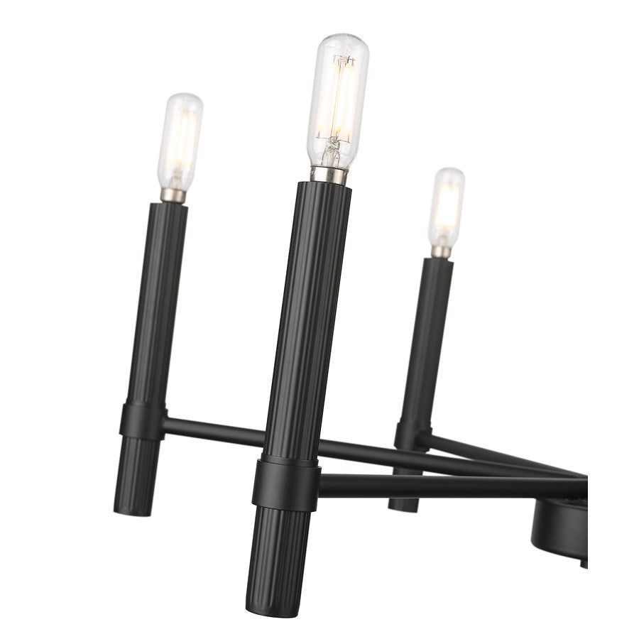 Millennium Lighting Skyva 6Lt 21" Chandelier, Black