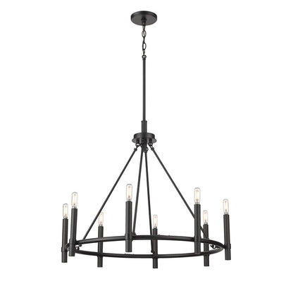 Millennium Lighting Skyva 8Lt 26" Chandelier, Black - 25608-MB