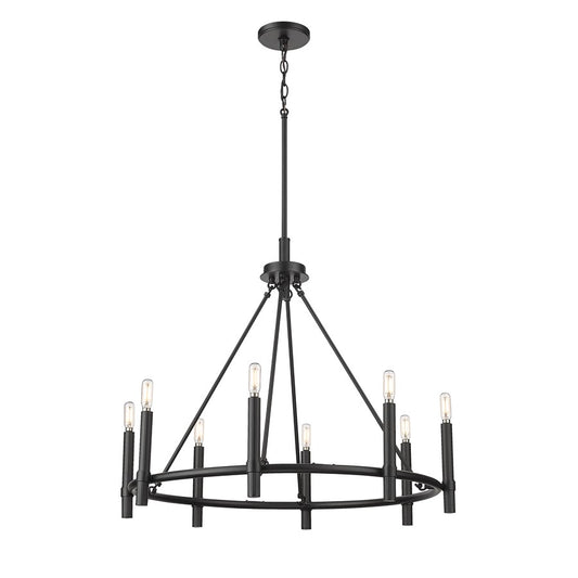 Millennium Lighting Skyva 8Lt 26" Chandelier, Black - 25608-MB