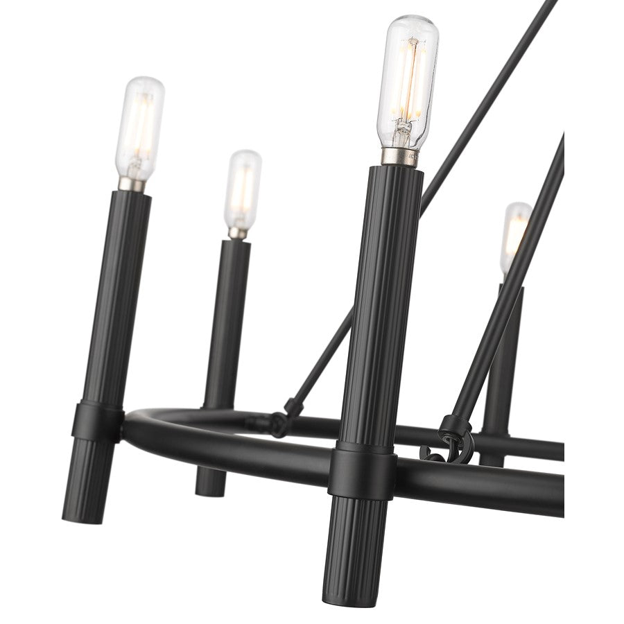 Millennium Lighting Skyva 8Lt 26" Chandelier, Black