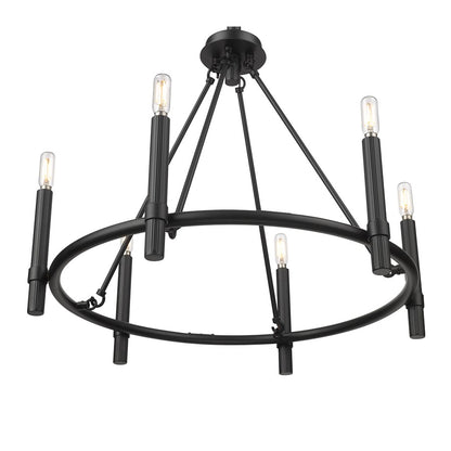 Millennium Lighting Skyva 6Lt 23" Chandelier, Black