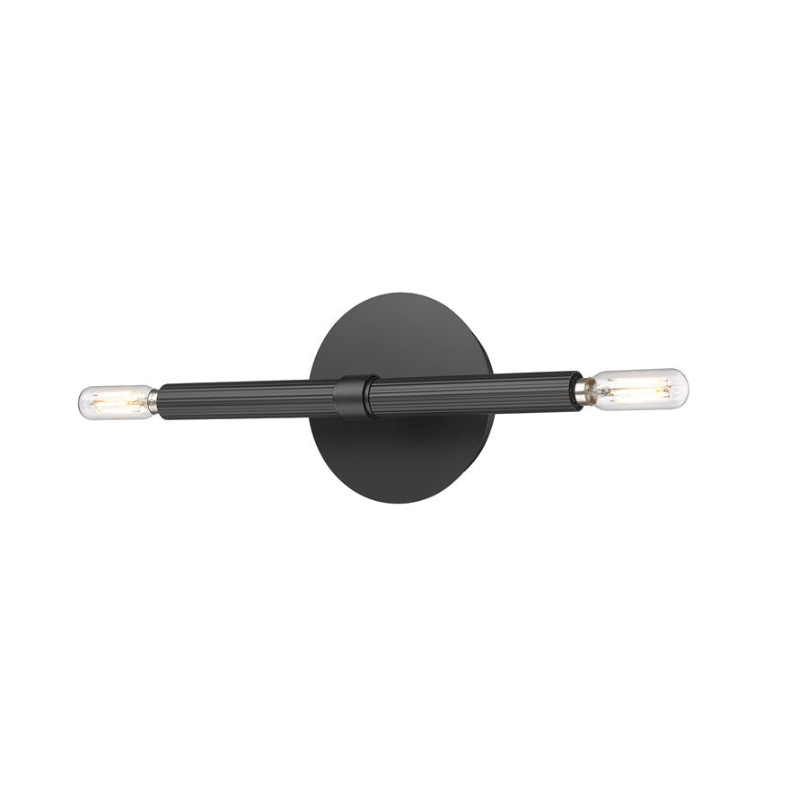 Millennium Lighting Skyva 2Lt 6" Wall Sconce, Black - 25702-MB