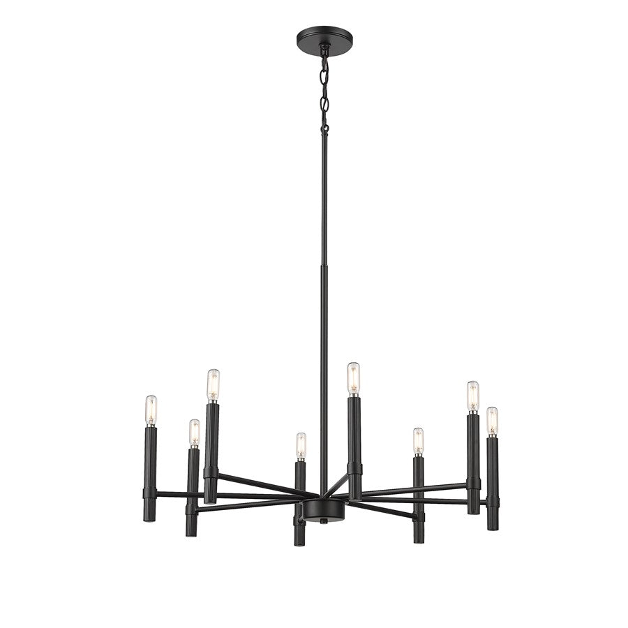 Millennium Lighting Skyva 8Lt 24" Chandelier, Black - 25708-MB