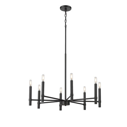Millennium Lighting Skyva 8Lt 24" Chandelier, Black - 25708-MB