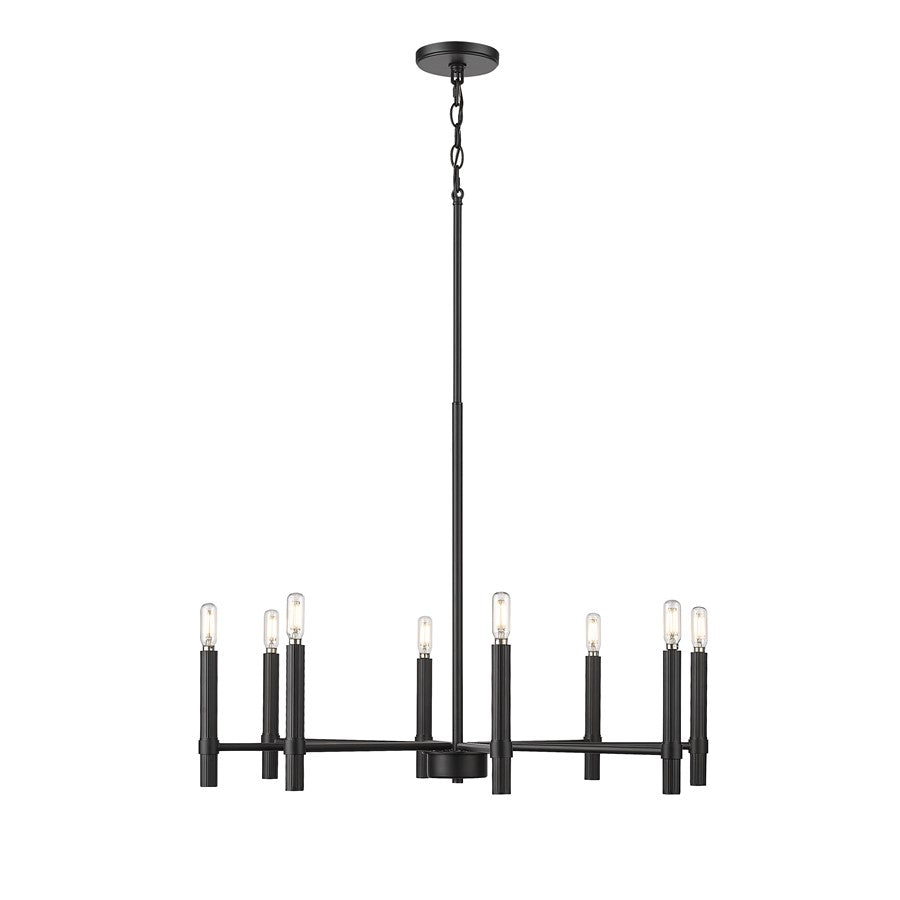 Millennium Lighting Skyva 8Lt 24" Chandelier, Black