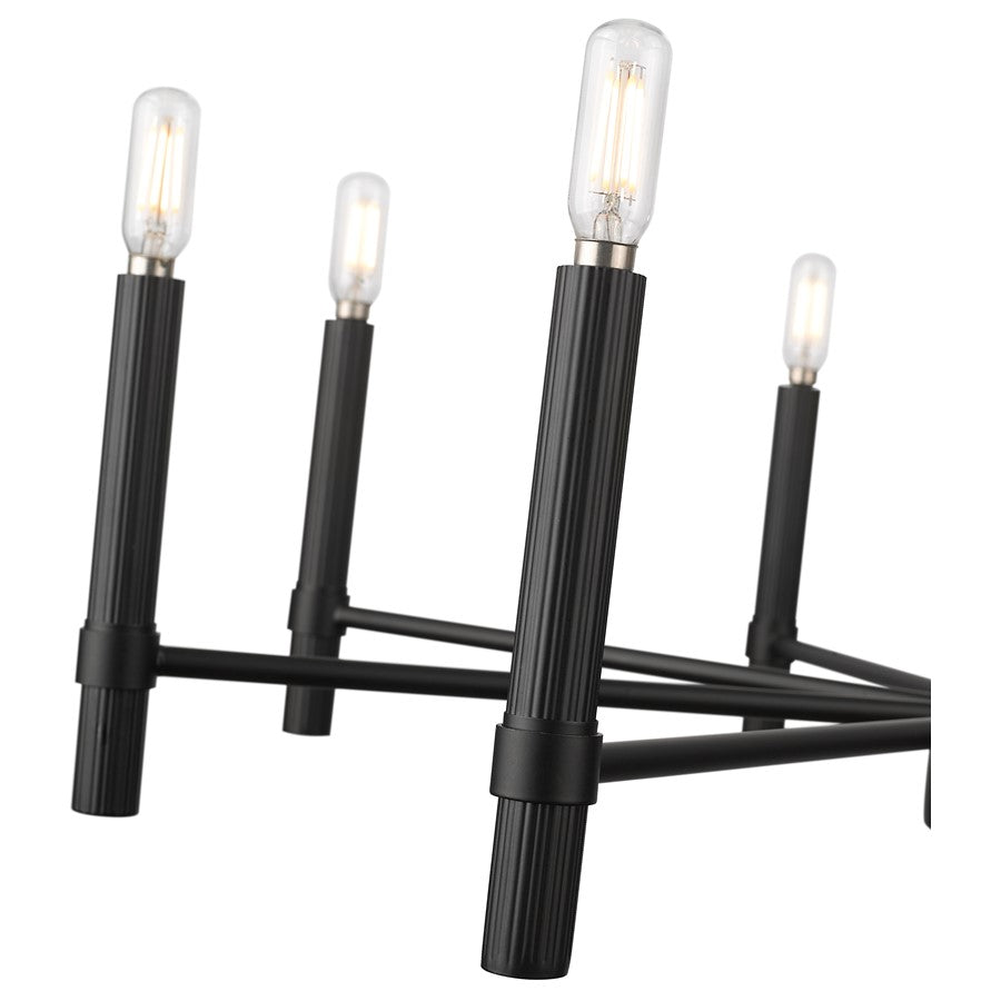 Millennium Lighting Skyva 8Lt 24" Chandelier, Black