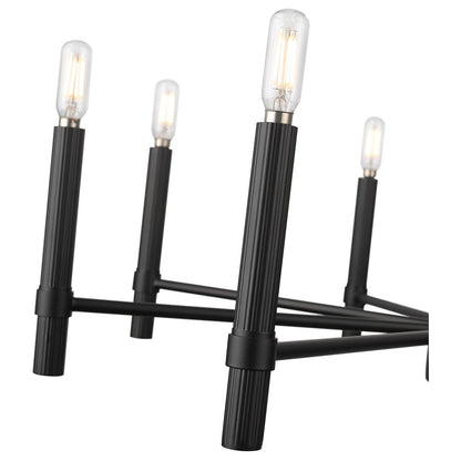 Millennium Lighting Skyva 8Lt 24" Chandelier, Black