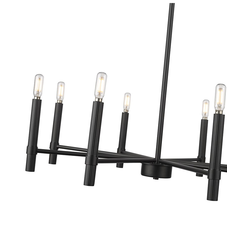 Millennium Lighting Skyva 8Lt 24" Chandelier, Black