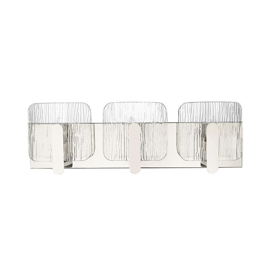 Millennium Lighting Rimini 3Lt Vanity, Polished Nickel/Clear - 26003-PN