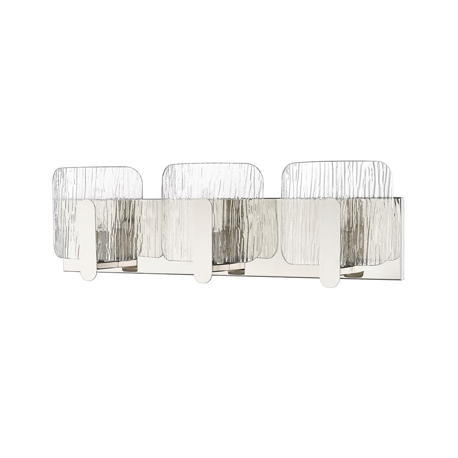 Millennium Lighting Rimini 3Lt Vanity, Polished Nickel/Clear