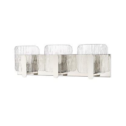 Millennium Lighting Rimini 3Lt Vanity, Polished Nickel/Clear
