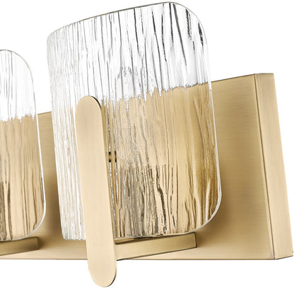 Millennium Lighting Rimini 3Lt Vanity, Vintage Brass/Clear