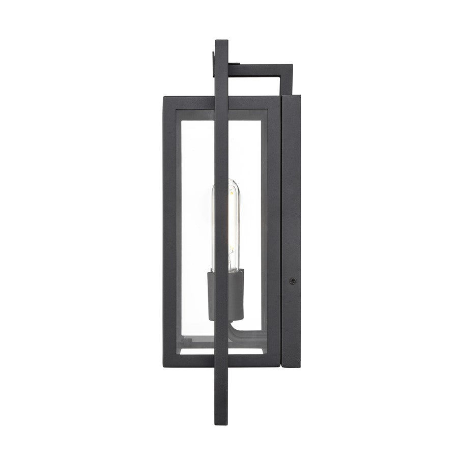 Millennium Lighting Agatha 2Lt 16" Outdoor Wall Sconce, Black/Clear
