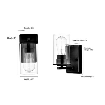 Millennium Lighting Verlana 1Lt 5" Wall Sconce, Modern Gold/Clear