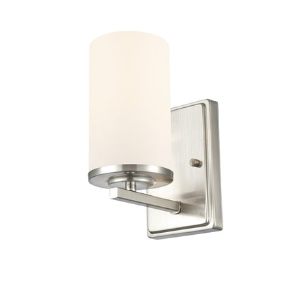 Millennium Verlana 8.75" High 1Lt Wall Sconce, Nickel/Etched White
